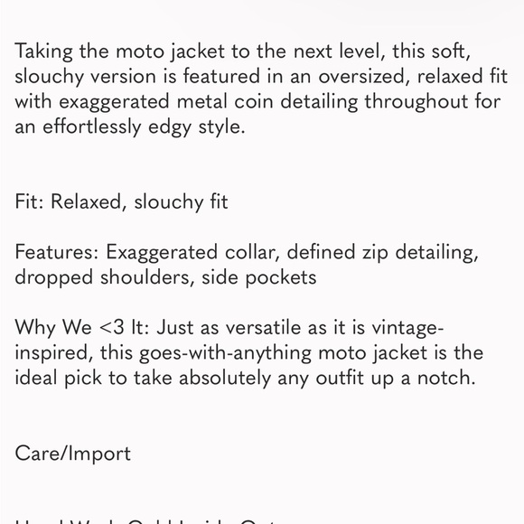 Free People Chelsea Coin Moto Jacket Size S $700 NWT - Picture 6 of 17